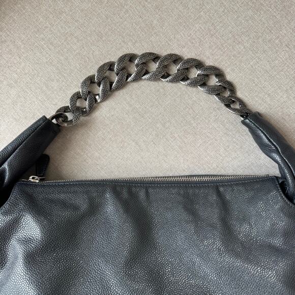 CHANEL Black Caviar 31 Hobo Leather Chunky Chain Link Handle Logo Shoulder Bag - Picture 4 of 14